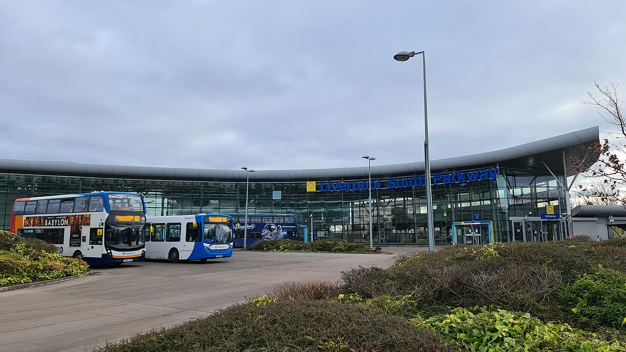 Liverpool - Bus interchange at Liverpool South Parkway