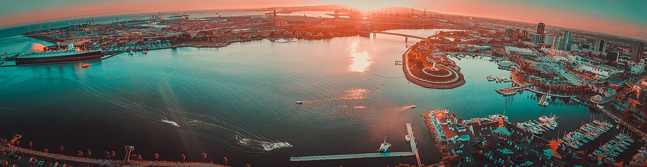 Long Beach - Birds eye of longbeach shot VIsuals